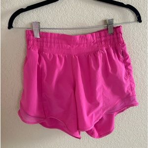 Sonic pink Lululemon Hotty Hot Shorts! Size 4, 4 inch long!